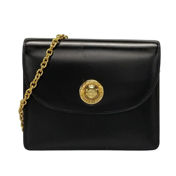 CELINE Star Ball - Black Gold Leather Shoulder Bag 663-082325 - Picture 1 of 14